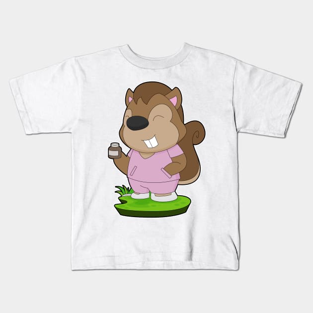 Squirrel Nurse Medicine Kids T-Shirt by Markus Schnabel